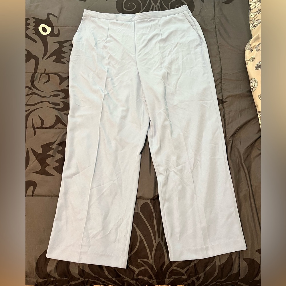 NWT Alfred Dunner Woman Proportioned Medium Pull-On Pants, Blue, Size 22W